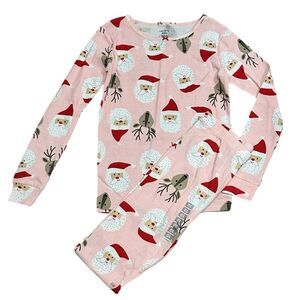 Carter’s Snug Fit Santa Reindeer PJ Pajama Set NEW Pink Cotton Size 10
